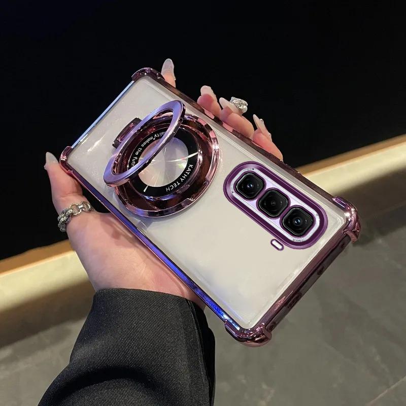 For Infinix Note50Pro Deksel Luksus Plating Stativ Støtsikkert Gjennomsiktig Deksel For lnfinix Hot50ProPlus 50i 40Pro 50S smart10 9 8 SPARKGo