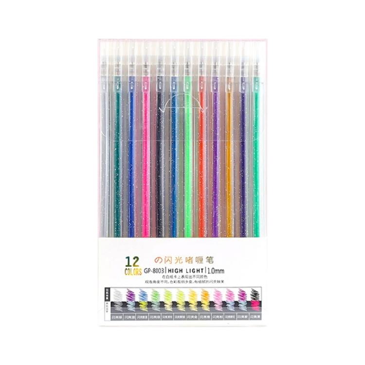 Glitters Gel Pen Multiple Color Glitters Pen for Making Card Colored Gel Marker for Coloring Journaling Drawing Craft