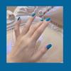 Frosted Blue Whitening Wearable Nail Stickers - Waterproof & Removable