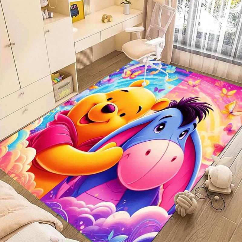 Cute Winnie The Pooh Honey Pattern Rug - Non-slip Kitchen Mat, Outdoor Rug, Home and Bedroom Decor, Yoga Mat, Birthday Gift.