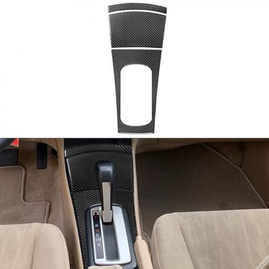 3x Carbon Fiber Interior Automatic Gear Shiift Panel Cover Trim For Honda Civic