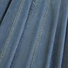 Women's High-Waist Spliced Denim A-Line Midi Skirt