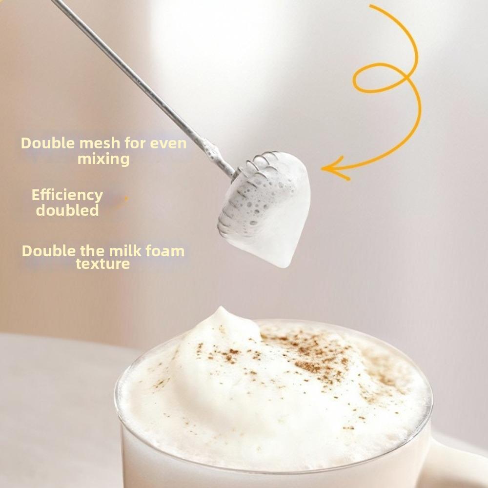 Cartoon USB Wireless Electric Whisk Stainless Steel Hand Blender Multi-Use Egg Beater Baking