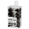 KOKUYO Clip Double Clip Scel-bo Individual Box Type Large Size Mouth Width 32mm 10 Pieces Black Clear-J33ND