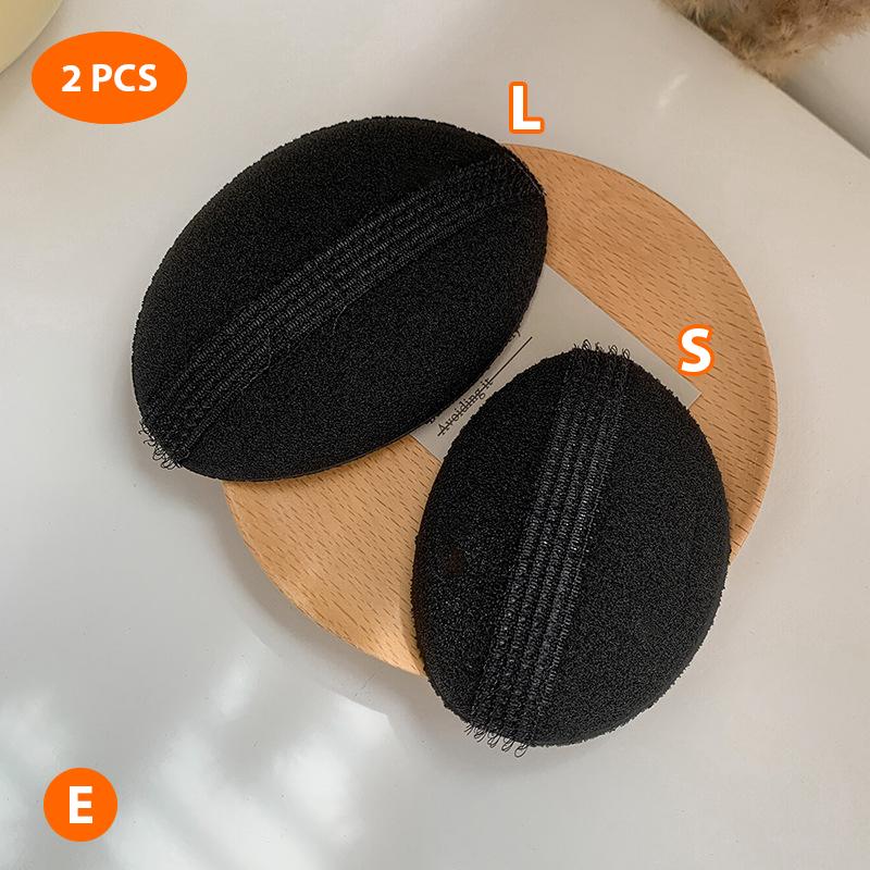 Black Bump It Up Volume Reusable Hair Fluffy Sponge Hair Base Styling Insert Tool Hair Puff Sponge Clip Hair Bun Maker