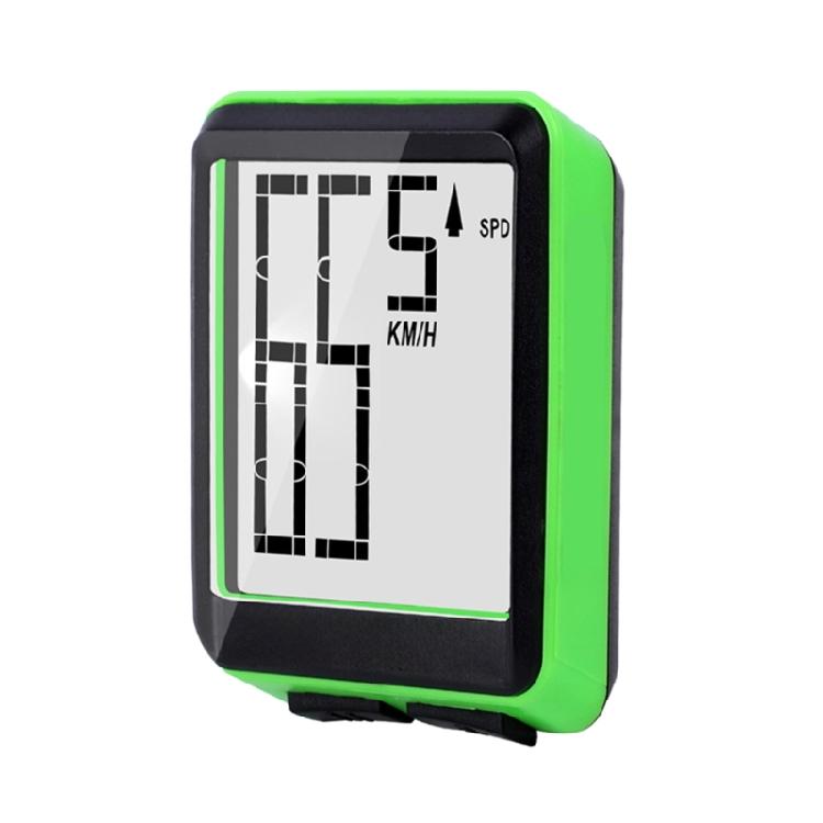 Большой Экран Беспроводной Велокомпьютер Велосипедный Спидометр Одометр Велосипедный Секундомер 1 зелёный