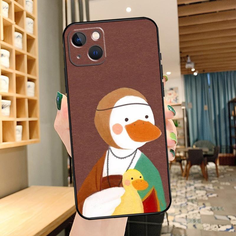 Cartoon Cute Animal Duck Phone Case For iPhone 13 Pro Max 16 15 11 12 14 17 Pro Max mini 15 16 Plus 16e 17 Air Cover