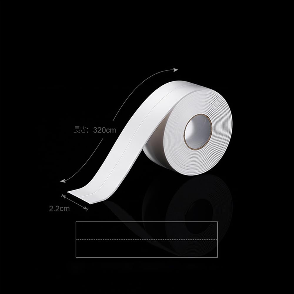 DREAMERS À Prova d'Água Fita Forte Sem Adesivo Gap Branco, Fita, Resistente ao Mofo, À Prova d'Água, Reparo, Resistente a Óleo, Resistente a Manchas Mascaramento,