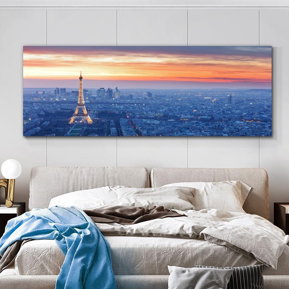 Paris Eiffel Tower Plakáty a obrazy Obraz na plátně Moderní krajina Obrazy na zeď Domácí dekor Architektura Cuadro Bez rámu