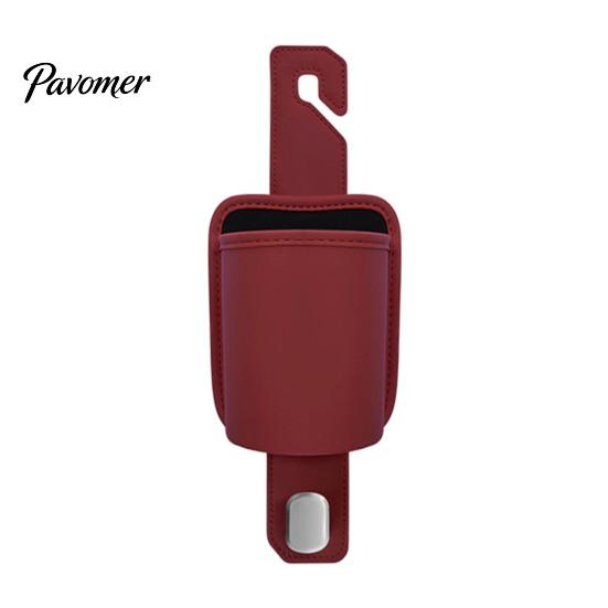 Hidden Car Organizer Leather Door Cup Holder, Multifunctional Vehicle Drink Hanger Holder for with Headrest Hooks, Window Drinks Phone Universal