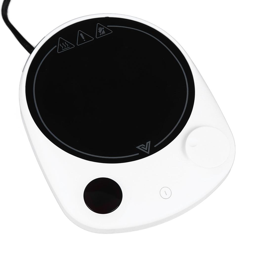 Electric Heating Cup Warmer Constant Temperature Auto Shut Off Milk Coffee Mug Heater White