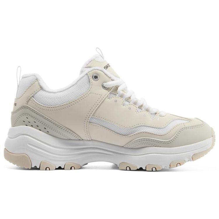 Skechers I-Conik Women Natural Low Top Dad Shoes Mesh Leather Fabric Supportive Breathable Lightweight 8730074-NAT