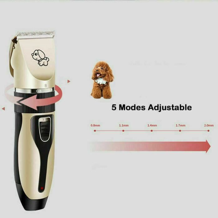 Tondeuse pour Chien et Chat Animaux Professionnelle Electrique Silencieuse Sans Fil Rechargeable Tondeuse a Chien Poil Laineux - OR