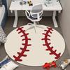 Football Basketball Round Carpet Non Slip Rug for Living Room Sofa Bedroom Bedside Entrance Door Floor Mat Boys Home Decor