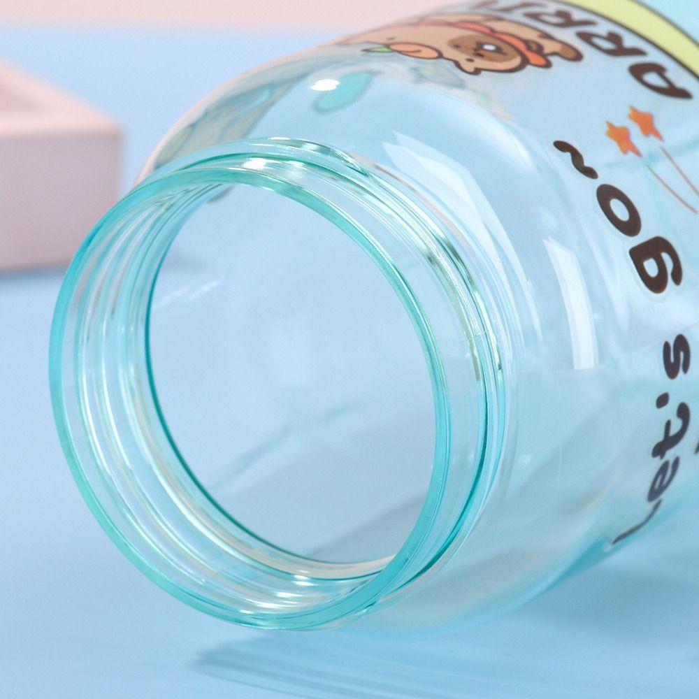 Large Capacity Capybara Water Bottle Cartoon Student Water Bottle Portable Straw Cup  Summer
