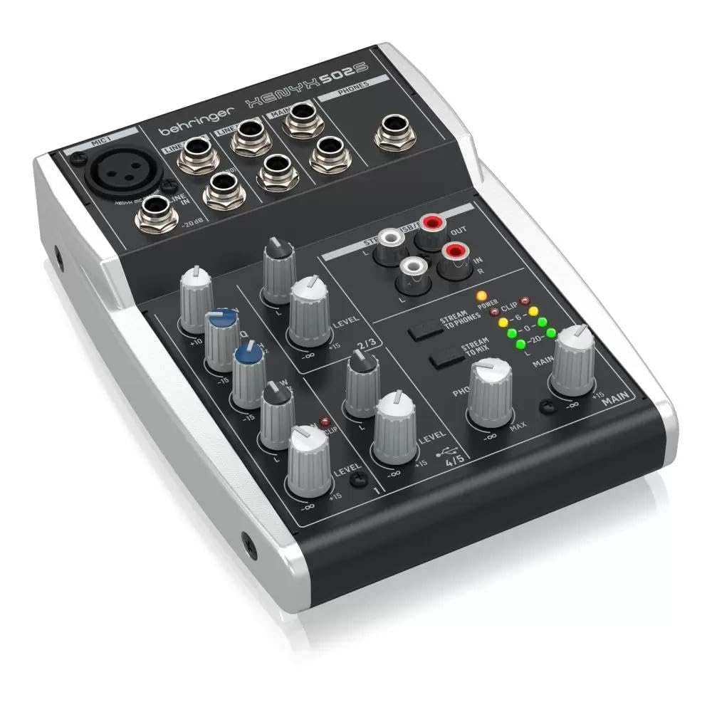 Behringer Behringer Analog Mixer 5 Input 2 Bus Mixer with USB Streaming Audio Interface XENYX 502S