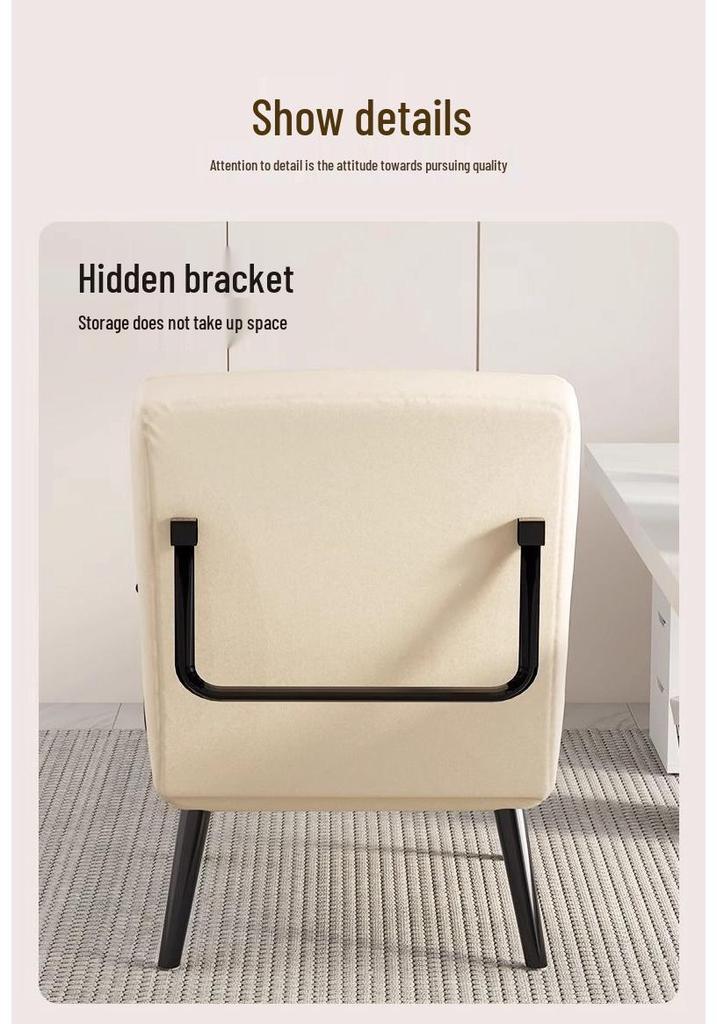 Dual-Use Reclining Office Chair: Foldable Nap Bed/Sofa Seat with Adjustable Backrest