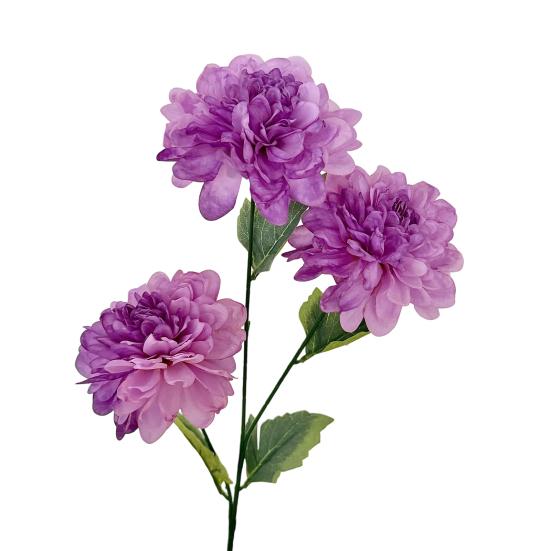 Durable Silk Fabric Flowers Artificial 3 Head Dahlia Flowers, Realistic Floral Arrangement, Props for Photography Adjustable Fake Home Decor