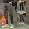 Pánské trendy značkové 2025 podzim/zima plus sametové tepláky - volné, všestranné, sportovní ležérní kalhoty
