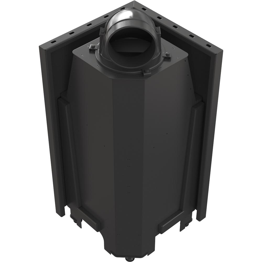 Steel fireplace KRATKI MBN left 8 kW Ø 200