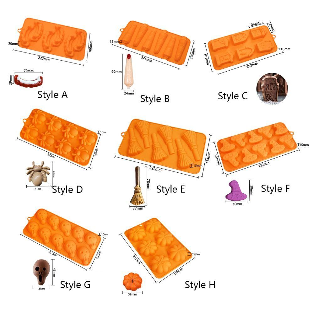 6 Cavity Witch Broom Cookie Mold DIY Mousse Cake Mould Bakeware Finger Biscuit Mold  Resin