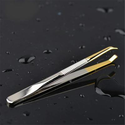 Eyebrow Tweezers Clip Plucking Clips Make Up Tool Stainless Steel Slant Tip Eyes Tweezer Clip for Face Hair Removal High Quality