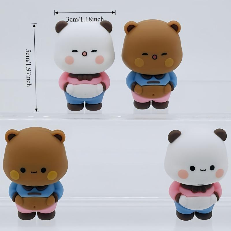 Bubu Dudu Desktop Figurines Cute Yier Panda Bear Anime Figures Car Accessories Home Decoration Home Decor Cartoon Ornaments