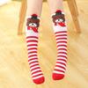 Girls' Cute Cartoon Cotton Knee-High Socks - Japanese Style for Spring & Autumn