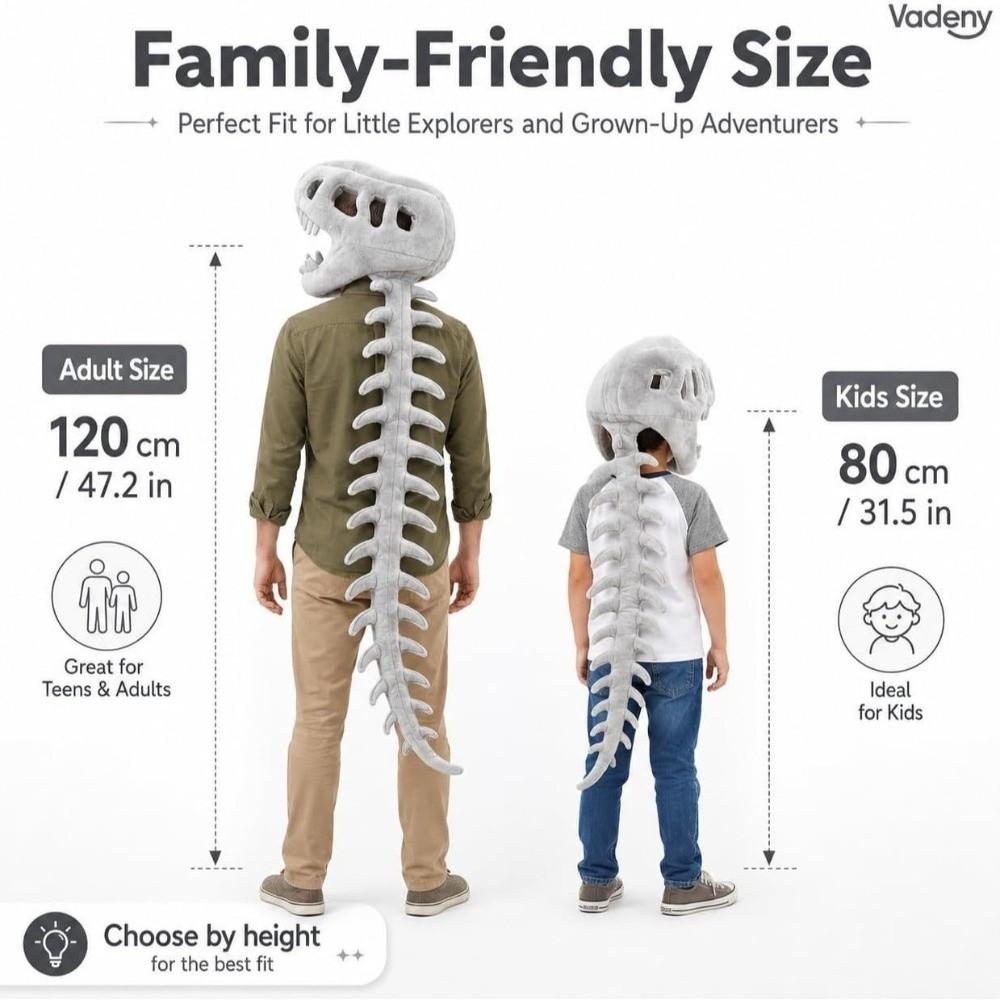 Stuffed Plush Dinosaur Skeleton Costume Costume Props Dinosaur Skeleton Outfit Holiday Masquerade