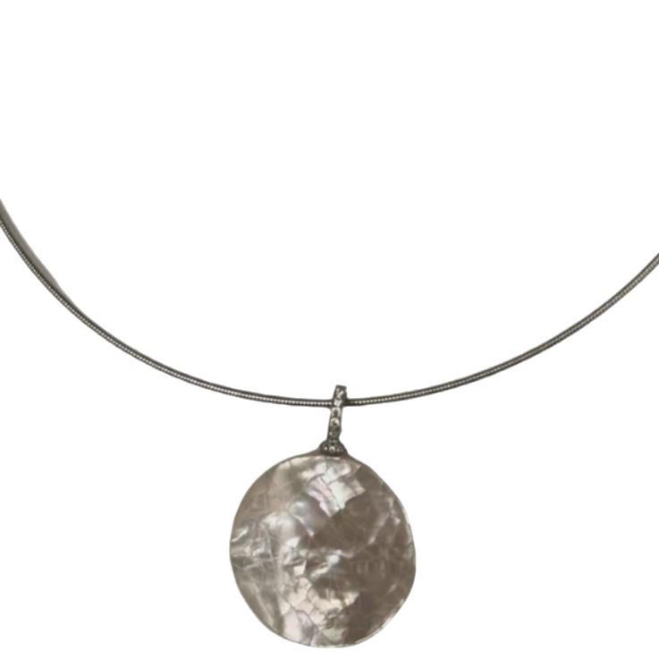 Round Geometric Sweater Necklace: Japanese & Korean Niche Design