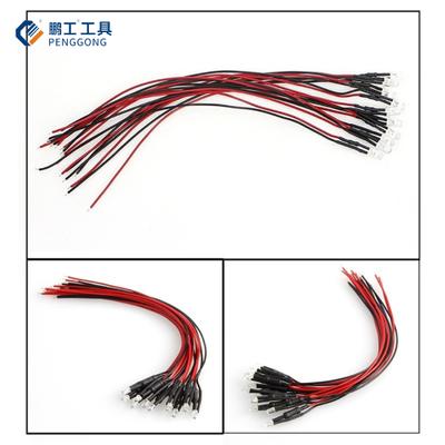10Pcs 20cm 3mm/5mm LED Lamp Cable Bulb Pre-wired DC Emitting Diode Light Convenient