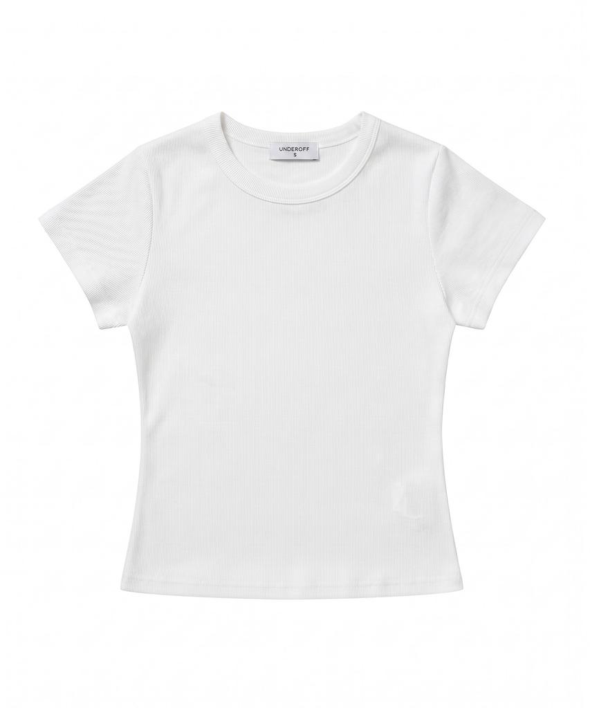 UNDEROFF Stretch Cotton Slim Short Sleeve T-Shirt White