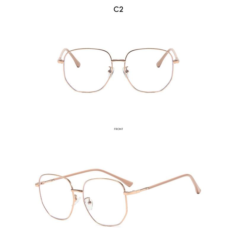 Women's Glasses Men's Fashion Large Frame Metal Glasses