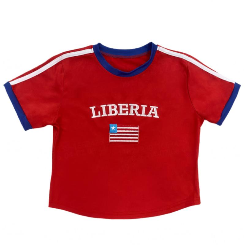 T-shirt rétro street personnalisé coupe ajustée brodé de lettres Y2K