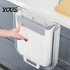 Wall Mounted Kitchen Bin Cabinet Trash Bin, Compact Hanging Garbage Can, Foldable Over The Door Space Saving Container for Bathroom Office And