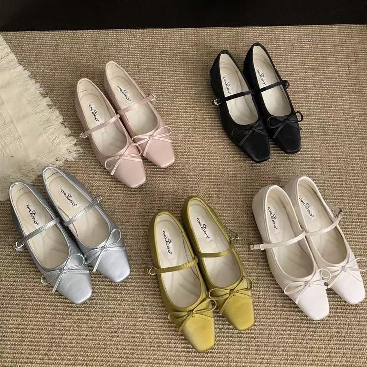 French Flat-bottomed Small Fragrant Mary Jane Single Shoes Women's Shoes 2025 New Spring and Autumn Korean Version Silver Evening Shoes