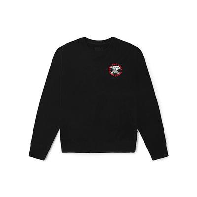 Vans Fun Pattern Skull Cartoon Print Crewneck Sweatshirt Men Sweatshirt Black VN0A54JIBLK