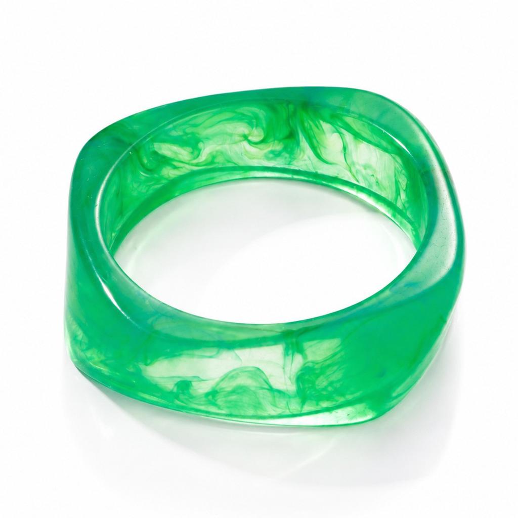 New Irregular Simi Resin Bracelet Distinctive Fashion Seiko Polished Polished Wide Face Bracelet