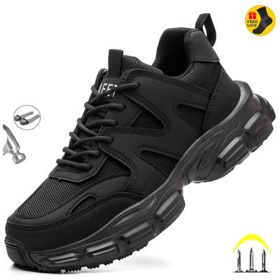 Women Safety Shoes Comfortable New Steel Toe Work Safety Boots Breathable Working Sneaker Lightweight Sport Shoes Woman Boot
