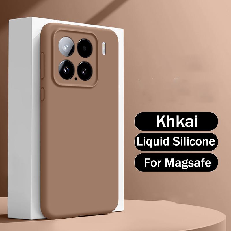 Liquid Silicone For Magsafe Case for Xiaomi Mi 15 13 14 12 Pro Ultra Redmi K50 K60 K70 K80 Matte Soft Magnetic Skin Cover