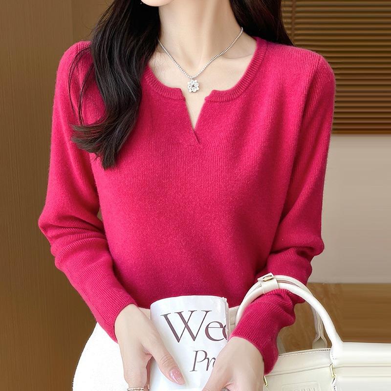 Bottom Shirt Women's Autumn and Winter Inner Knit Skin-friendly Soft Sweater Long Sleeve Top