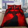 Red Black Batman Bedding Set,1 Duvet Cover &2 Pillowcases,Home Use,Perfect Gift