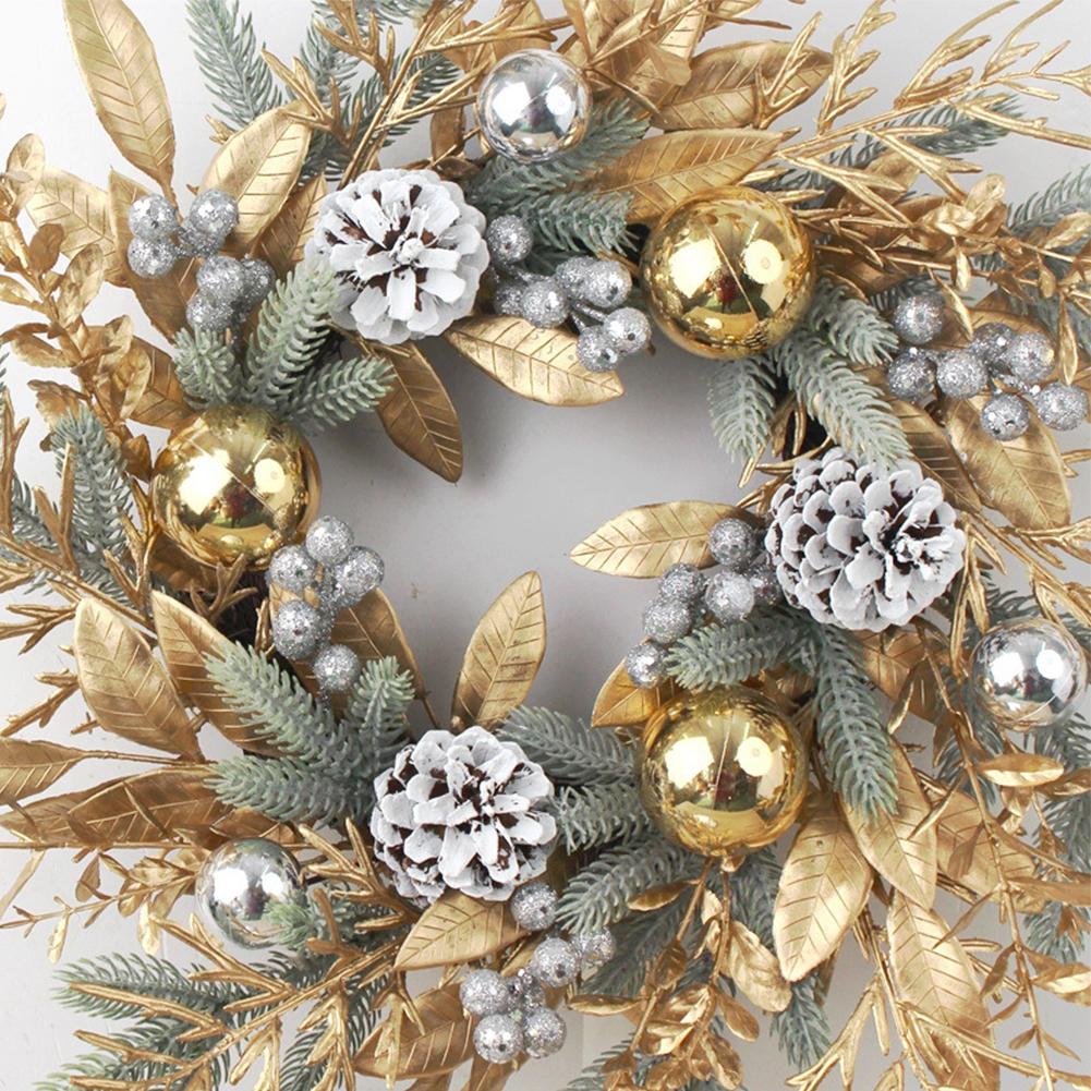 Christmas Simulation Garland Decorative Branch Rattan Golden Garland Multifunctional Festival Theme Party New Year Decor Props