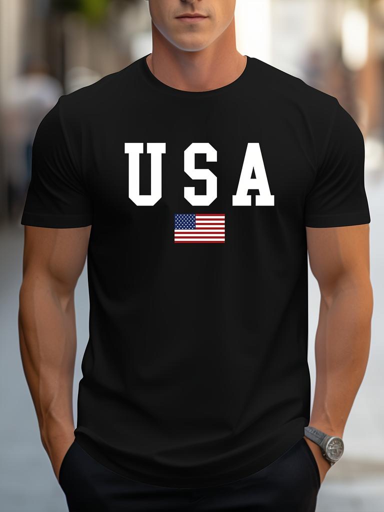 American style short sleeved sports Tshirt with round neck design fashionable and comfortable suitable for summer wear