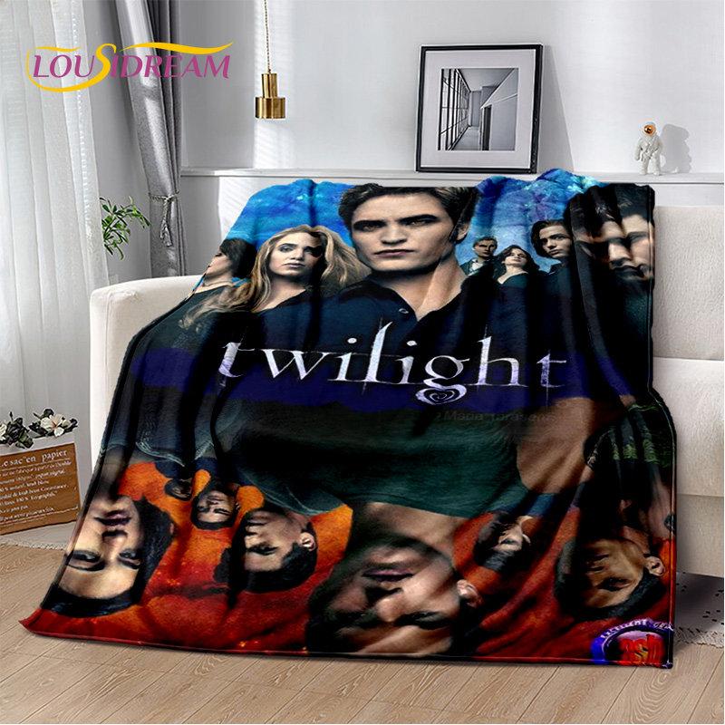 Twilight Saga HD potištěná měkká plyšová přikrývka, flanelová přikrývka do obývacího pokoje Ložnice Pohovka Piknikový potah pro děti