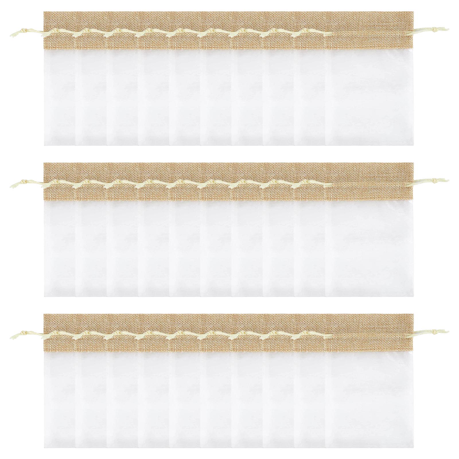 

Многоцелевой набор из 30 прочных мешочков из органзы и льна с завязками для хранения ювелирных изделий и упаковки подарков