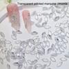 50Pcs Mini Nail Rhinestones Transparent Zircon Flash Nail Art Crystal Gems Dazzling Manicure Tip 3D Nail Art Decoration