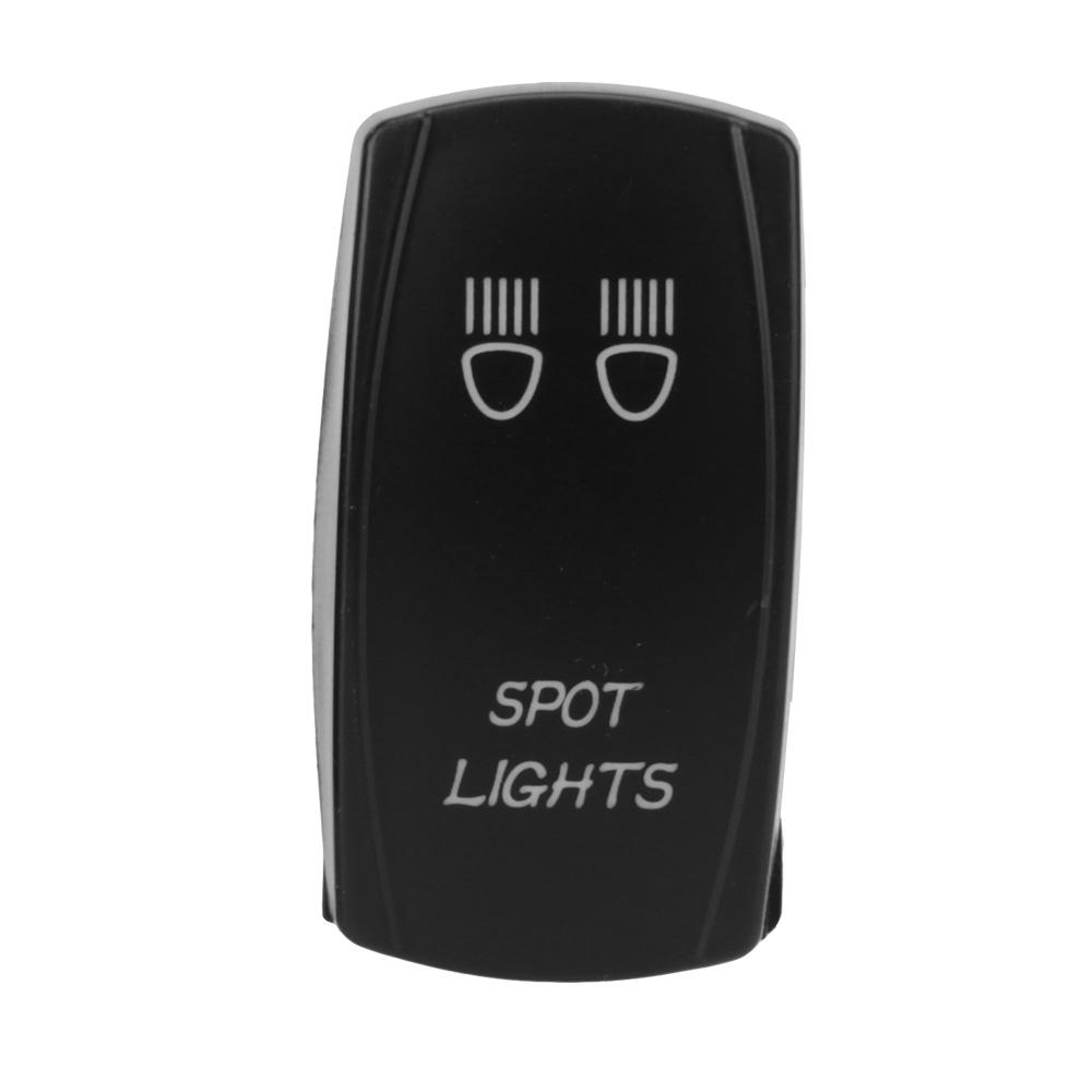 SPST Carling Switch Car Boat Truck Rocker Switch 1pc 5 Pin Marine Switch 12V 24V ON-OFF Blue LED Waterpoof