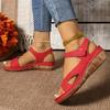 Ladies' Thick Soled Open Toed Wedge Sandals, Versatile Summer Flat Shoes, Women's Shoes