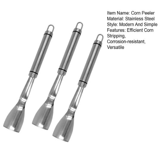 Corn Peeler Stainless Steel Corn Stripper Non-slip Corn Shucker Corn Kernel Remover for Home Kitchen